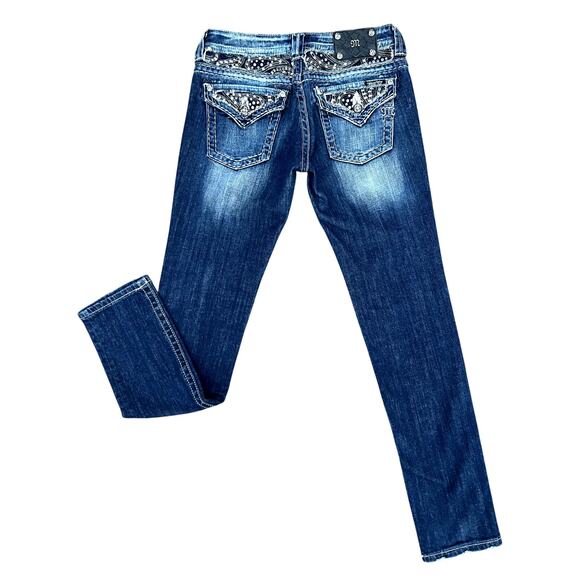 Miss Me Denim - Miss Me mid rise embellished skinny jeans size 29x32